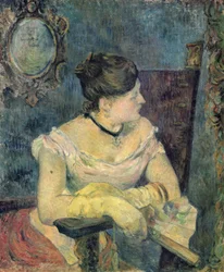 Porträt der Mme Gauguin im Abendkleid